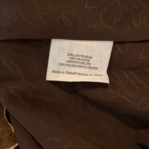 Tory Burch Brown and Black Patterned Blouse - Picture 4 of 4